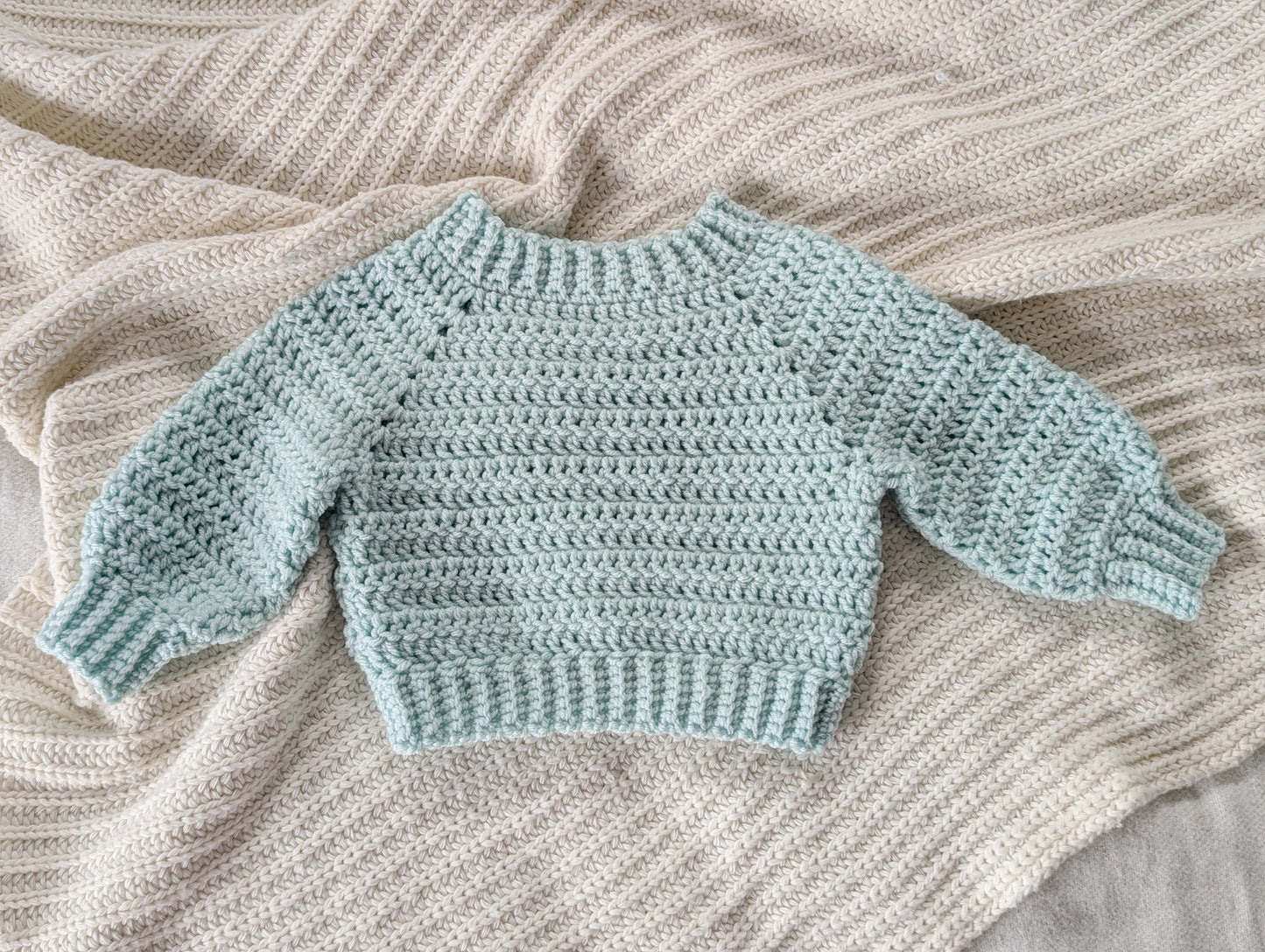 Crochet pullover |Glacier 0-3M | RTS